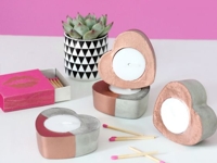 I SPY DIY Concrete Heart Tealights